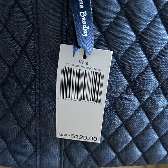 NWT Vera Bradley Moonlight Navy Tote Bag - Picture 4 of 5